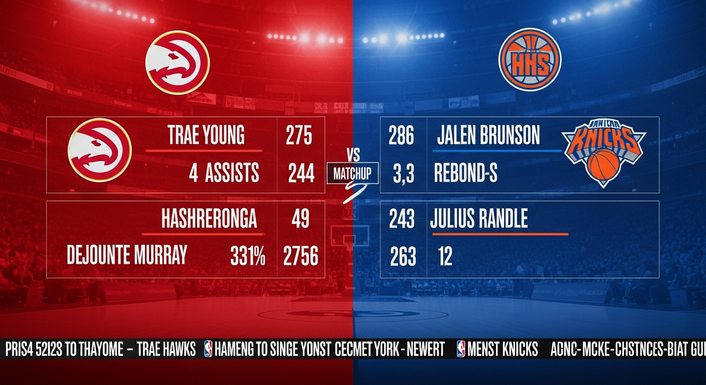 Atlanta Hawks vs Knicks Match Player Stats