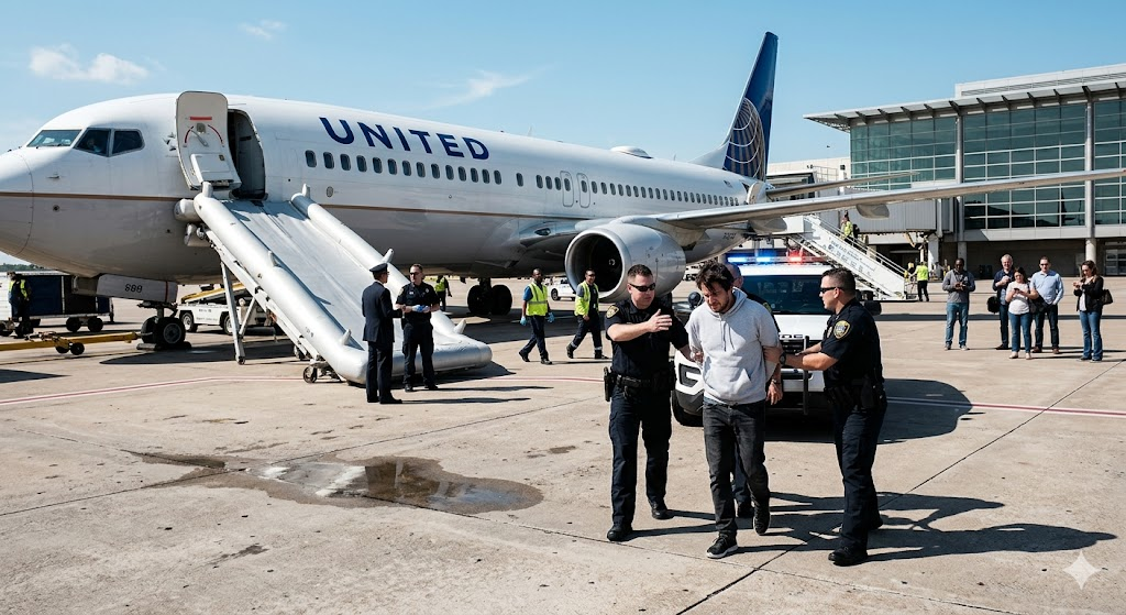 United Flight Passenger Detained Bush Airport
